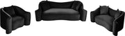 Destin 70" Velvet Upholstered Upholstered Loveseat in Black - 44052Black-L