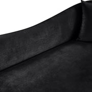 Destin 70" Velvet Upholstered Upholstered Loveseat in Black - 44052Black-L