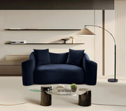 Destin 70" Velvet Upholstered Upholstered Loveseat in Blue - 44052Navy-L