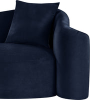 Destin 70" Velvet Upholstered Upholstered Loveseat in Blue - 44052Navy-L
