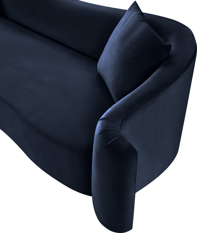 Destin 70" Velvet Upholstered Upholstered Loveseat in Blue - 44052Navy-L