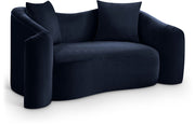 Destin 70" Velvet Upholstered Upholstered Loveseat in Blue - 44052Navy-L