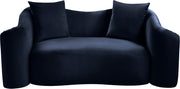 Destin 70" Velvet Upholstered Upholstered Loveseat in Blue - 44052Navy-L
