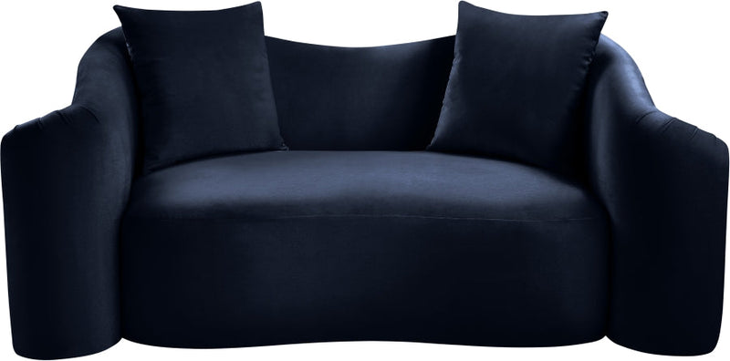 Destin 70" Velvet Upholstered Upholstered Loveseat in Blue - 44052Navy-L