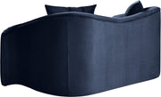 Destin 70" Velvet Upholstered Upholstered Loveseat in Blue - 44052Navy-L