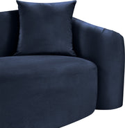 Destin 70" Velvet Upholstered Upholstered Loveseat in Blue - 44052Navy-L