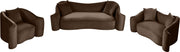 Destin 70" Velvet Upholstered Upholstered Loveseat in Brown - 44052Brown-L