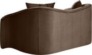 Destin 70" Velvet Upholstered Upholstered Loveseat in Brown - 44052Brown-L