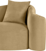 Destin 70" Velvet Upholstered Upholstered Loveseat in Camel - 44052Camel-L