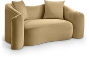 Destin 70" Velvet Upholstered Upholstered Loveseat in Camel - 44052Camel-L