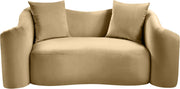 Destin 70" Velvet Upholstered Upholstered Loveseat in Camel - 44052Camel-L
