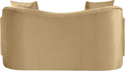 Destin 70" Velvet Upholstered Upholstered Loveseat in Camel - 44052Camel-L