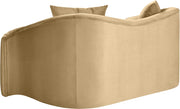 Destin 70" Velvet Upholstered Upholstered Loveseat in Camel - 44052Camel-L