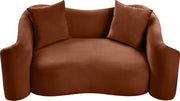 Destin 70" Velvet Upholstered Upholstered Loveseat in Cognac - 44052Cognac-L