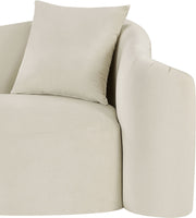 Destin 70" Velvet Upholstered Upholstered Loveseat in Cream - 44052Cream-L