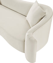 Destin 70" Velvet Upholstered Upholstered Loveseat in Cream - 44052Cream-L