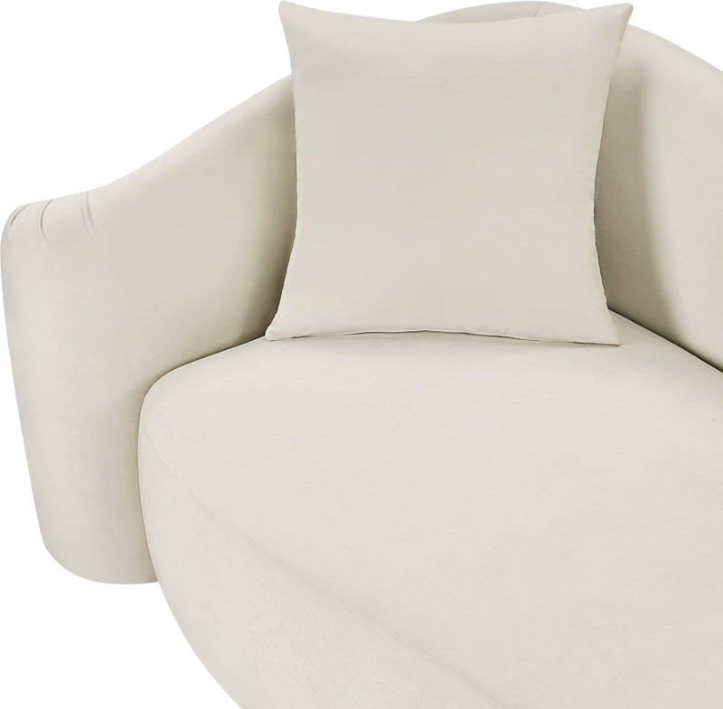 Destin 70" Velvet Upholstered Upholstered Loveseat in Cream - 44052Cream-L