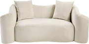 Destin 70" Velvet Upholstered Upholstered Loveseat in Cream - 44052Cream-L