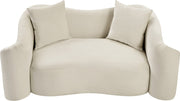 Destin 70" Velvet Upholstered Upholstered Loveseat in Cream - 44052Cream-L