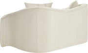 Destin 70" Velvet Upholstered Upholstered Loveseat in Cream - 44052Cream-L