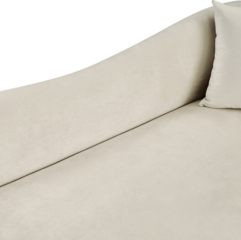 Destin 70" Velvet Upholstered Upholstered Loveseat in Cream - 44052Cream-L