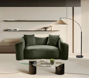 Destin 70" Velvet Upholstered Upholstered Loveseat in Green - 44052Green-L