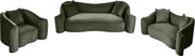 Destin 70" Velvet Upholstered Upholstered Loveseat in Green - 44052Green-L