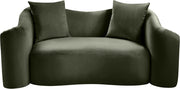Destin 70" Velvet Upholstered Upholstered Loveseat in Green - 44052Green-L