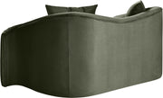 Destin 70" Velvet Upholstered Upholstered Loveseat in Green - 44052Green-L