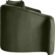 Destin 70" Velvet Upholstered Upholstered Loveseat in Green - 44052Green-L