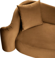 Destin 70" Velvet Upholstered Upholstered Loveseat in Saddle - 44052Saddle-L