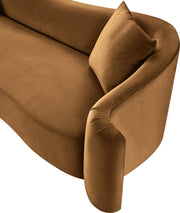Destin 70" Velvet Upholstered Upholstered Loveseat in Saddle - 44052Saddle-L