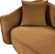 Destin 70" Velvet Upholstered Upholstered Loveseat in Saddle - 44052Saddle-L