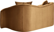 Destin 70" Velvet Upholstered Upholstered Loveseat in Saddle - 44052Saddle-L