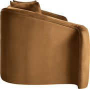 Destin 70" Velvet Upholstered Upholstered Loveseat in Saddle - 44052Saddle-L