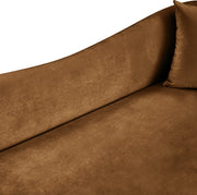 Destin 70" Velvet Upholstered Upholstered Loveseat in Saddle - 44052Saddle-L