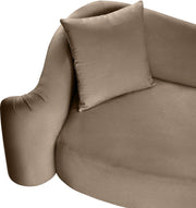 Destin 70" Velvet Upholstered Upholstered Loveseat in Taupe - 44052Taupe-L