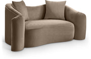 Destin 70" Velvet Upholstered Upholstered Loveseat in Taupe - 44052Taupe-L