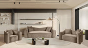 Destin 70" Velvet Upholstered Upholstered Loveseat in Taupe - 44052Taupe-L
