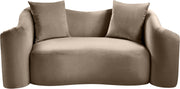 Destin 70" Velvet Upholstered Upholstered Loveseat in Taupe - 44052Taupe-L