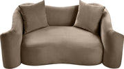 Destin 70" Velvet Upholstered Upholstered Loveseat in Taupe - 44052Taupe-L