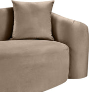 Destin 70" Velvet Upholstered Upholstered Loveseat in Taupe - 44052Taupe-L