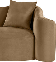 Destin 91" Velvet Upholstered Upholstered Sofa in Beige - 44052Beige-S