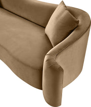 Destin 91" Velvet Upholstered Upholstered Sofa in Beige - 44052Beige-S