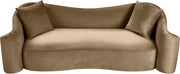 Destin 91" Velvet Upholstered Upholstered Sofa in Beige - 44052Beige-S