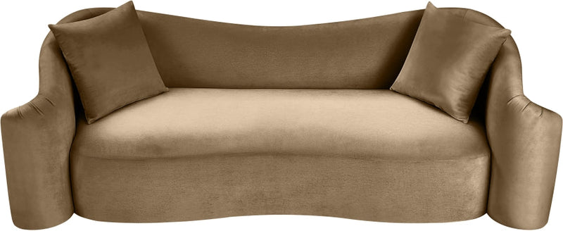 Destin 91" Velvet Upholstered Upholstered Sofa in Beige - 44052Beige-S