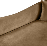 Destin 91" Velvet Upholstered Upholstered Sofa in Beige - 44052Beige-S
