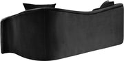 Destin 91" Velvet Upholstered Upholstered Sofa in Black - 44052Black-S