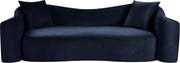 Destin 91" Velvet Upholstered Upholstered Sofa in Blue - 44052Navy-S
