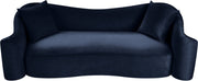Destin 91" Velvet Upholstered Upholstered Sofa in Blue - 44052Navy-S